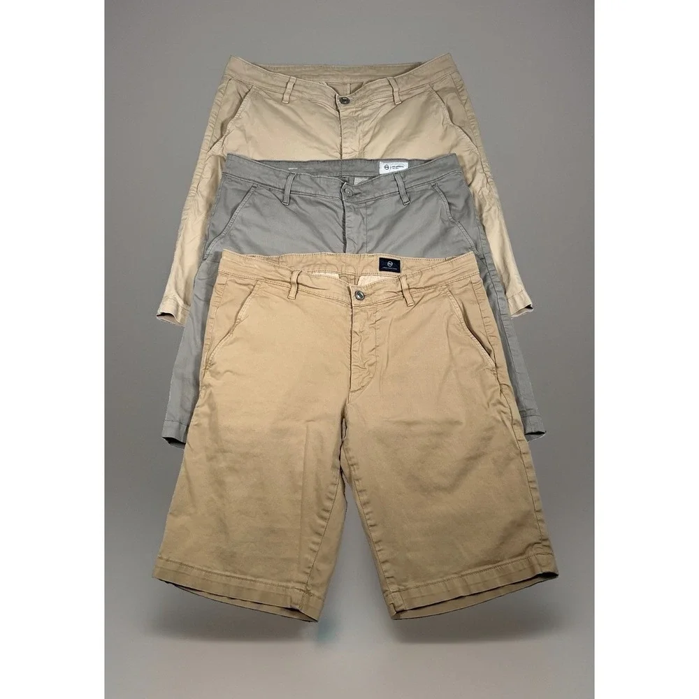 AG Adriano Goldschmied Griffin Tailored Shorts Men's 34R Chino Casual *3 Pack